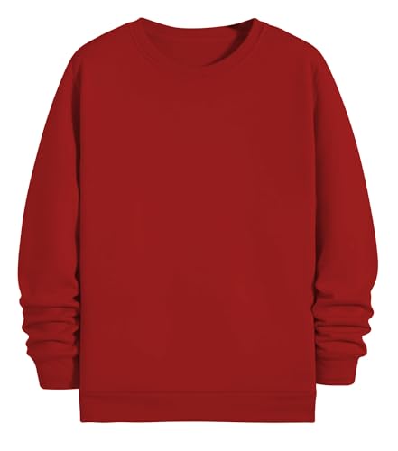 Image of THE BLAZZE Women's Fleece Stretchable Full Sleeves Sweatshirt Regular Fit Round Neck Casual Winterwear for Girls and Womens VBW5 7800 34 RED