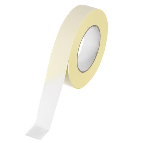 Image of MECCANIXITY Insulating Acetate Cloth Adhesive Tape, 1.2in x 98ft White Electrical Heat Resistant Fabric Tape with Paper for Laptop Electric Automotive Guitar Repair Wire Harness