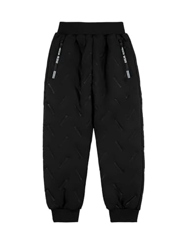 Boys Girls Fleece Joggers Trousers Kids Casual Warm Sweatpants Windproof Elastic Waist Sports Trousers