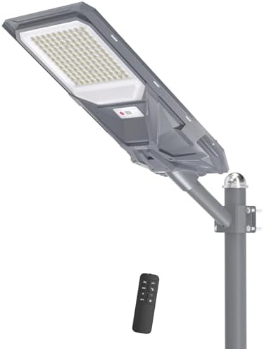 Gefolly Lampadaire Solaire LED Extérieur, IP67 étanche Projecteur...