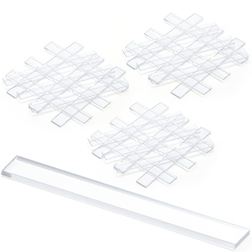 300 Pcs 0.040" X1/4" X 2" Clear Setting Blocks for Glass Shims