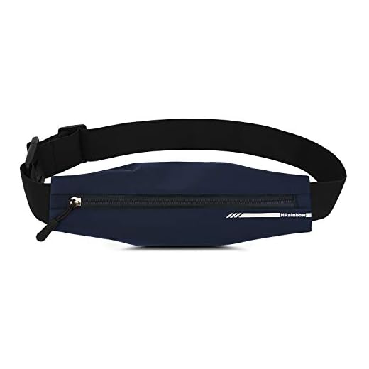 HRainbow Riñonera Deportiva Mujer Hombre,Riñonera Cinturón Running Impermeable para Movil, per Running Correr Ciclismo Fitness Sport (Azul)