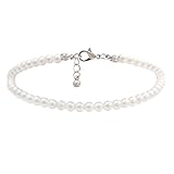 Generic Imitation Pearl Anklets Round Pearl Beaded Ankle Wedding Pearl Foot Chain Boho Beach Ankle B
