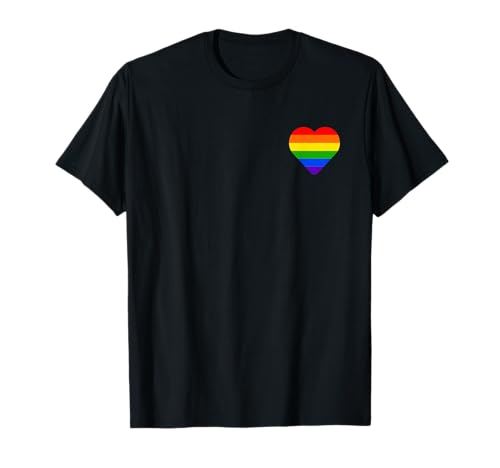 LGBT Regenbogen Flagge Herz Gay Bi Queer Pride Liebe LGBTQ T-Shirt
