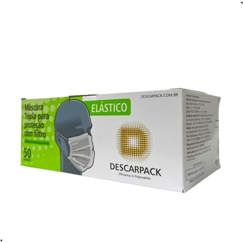 Máscara Descartável Tripla Proteção 50 Unidades (50)