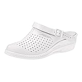  Abeba 7001 - Zuecos con suela antideslizante blanco blanco Talla:40