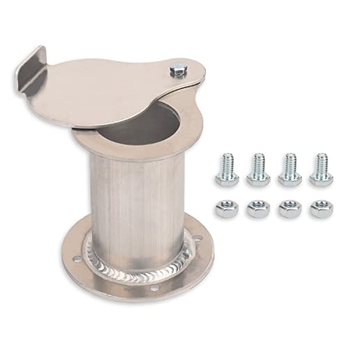 MWEDP 2" Teardrop Flanged Vent for UDS Ugly Drum Smoker Lid Exhaust, BBQ smoker Vent Smoke Stack Damper - With Screws (aluminium)