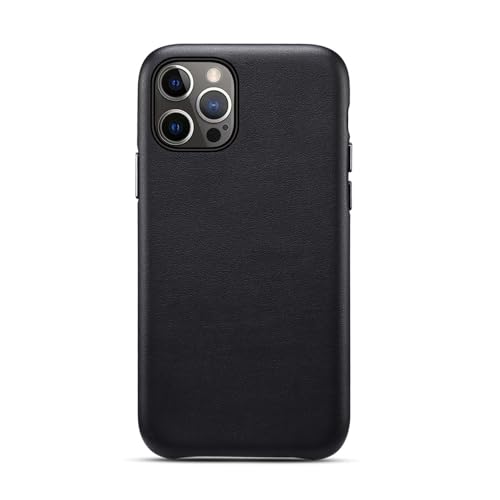 Housse antichoc en cuir de mouton iPhone 12 Pro noire