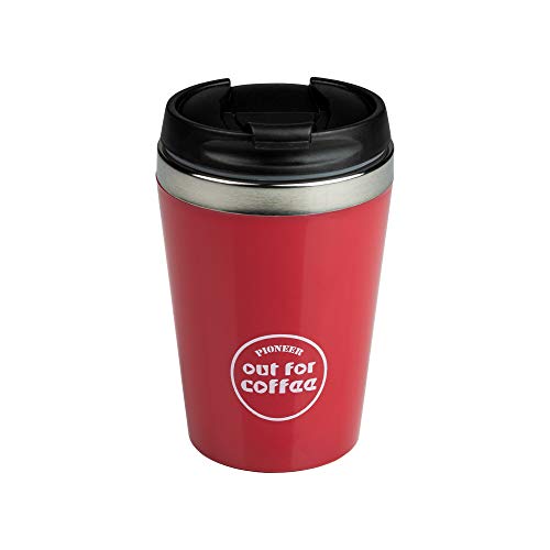 Pioneer Flasks CMG300R Taza de Viaje, 0.3 litros, Acero Inoxidable, Blanco