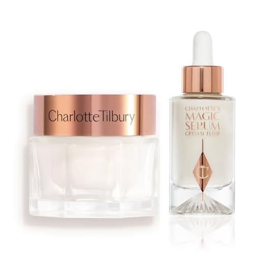 Charlotte Tilbury Magic Cream Face Moisturizer (30ml) with Magic Face Serum Crystal Elixir (8ml)