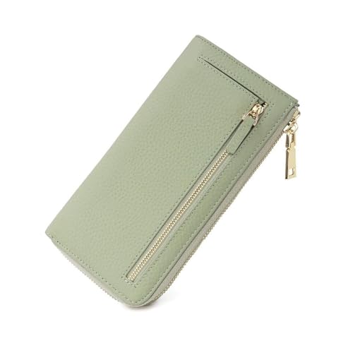 Wallets Handbags Purses for Women Money Clips Genuine Leather Evening Bags Card Cases (Green)