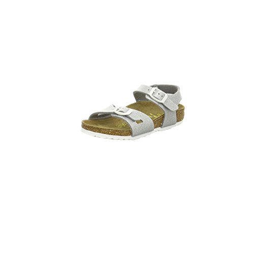Birkenstock Kids Rio 831783, Mädchen Knöchelriemchen, Silber...