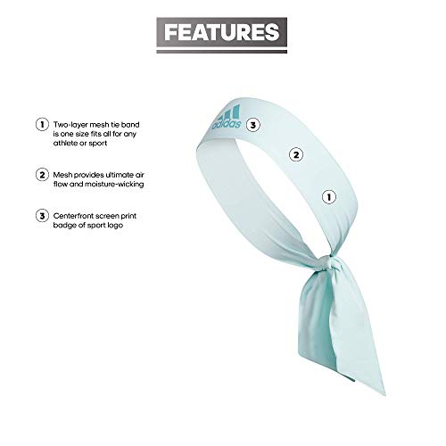 Image of adidas Alphaskin Tie Headband, Halo Mint Green /Mint Tone Green, One Size