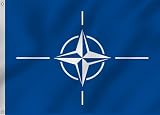 Small NATO Flag 2X3 Foot Large - Vibrant Color and Double Stitched Durable Polyester Flag of NATO with Brass Grommets for Indoor& Outdoor Decor,Party and Home Garden Street Decor. (2X3FT)
