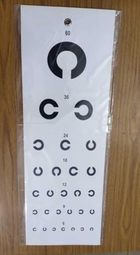Image of HYZIK Snellen Eye Vision Chart | Eye Testing Chart.| vision chart | Snellen chart (English,number,C)