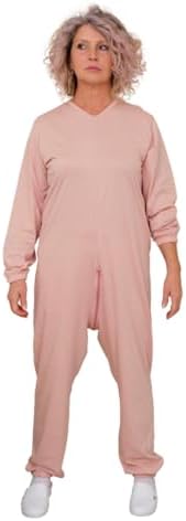 FERRUCCI COMFORT Geriatric Pajamas For Incontinence And Alzheimer With Zip On The Back - 9078 ML PL - 100% Cotton, Ideal For The Elderly, Blue, Blue, XL - View #11