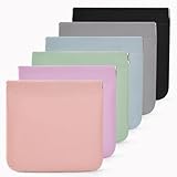 MZLUWM 6PCS Small Makeup Bag for Purse，Waterproof Leather Portable Mini Makeup Bag,Snap Closure Organizer Pouch for Coin Cards Jewelry Lipstick Cosmetic Accessories，Small Travel Kit Storage Pouch