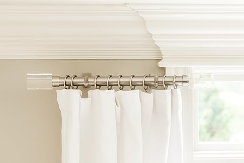 Blasthome ™ Luxury Curtain Rings – Premium Metal With Quiet, Smooth Nylon Inserts – Pinhooks And Clips Included – 1 1/2 Inch Inside Diameter – 18 Rings For Two Standard Curtains– Brushed Nickel thumb #5