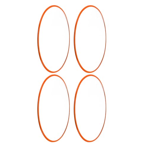 Protectores de llanta de aleación de aluminio de 16 pulgadas, ajuste universal para bordes planos, diseño autoadhesivo para fácil instalación, con protección premium contra rasguños (Naranja) miniatura 4