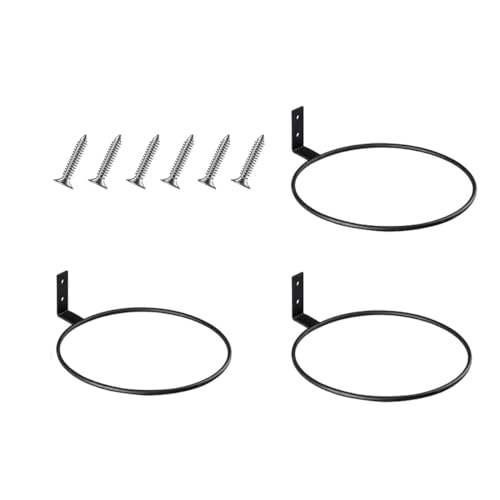 Kissmii 3 soportes de pared para 6 pelotas de baloncesto, fútbol, voleibol, almacenamiento de bala para garaje, macetero, duradero, fácil de usar