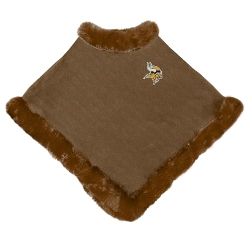 Littlearth Minnesota Vikings NFL Fur Trim Poncho