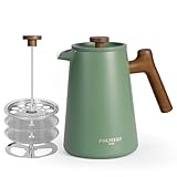 Photo Gallery poliviar - caffettiera da 8 tazze, caffettiera francese con manico in legno, caffettiera isolata a doppia parete e 1 filtro extra, pressa francese isolata da 1 litro per caffè e tè, include 1 filtro Photo Gallery poliviar - caffettiera da 8 tazze, caffettiera francese con manico in legno, caffettiera isolata a doppia parete e 1 filtro extra, pressa francese isolata da 1 litro per caffè e tè, include 1 filtro
