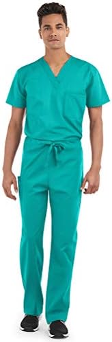 Strictly Scrubs Unisex Classic Scrub Set (Turquoise, Small)