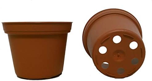 50 New 3 Inch Plastic Nursery Pots ~ Pots are 3 Inch Round at The Top and 2.25 Inch Deep. Color: Terracotta