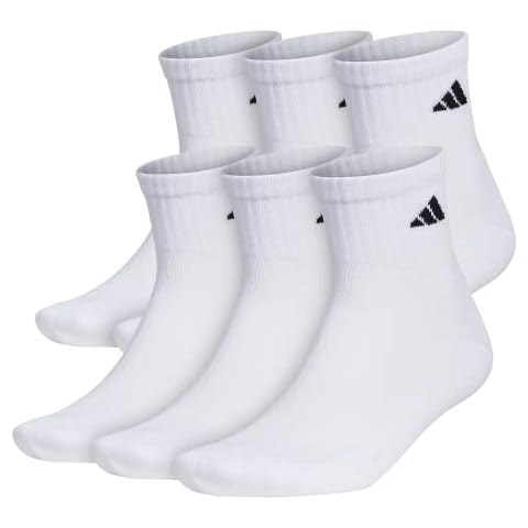 adidas Men's Athletic Cushioned Quarter Socks (6-Pair) Cover