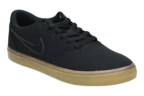 Nike Nike SB Men's Check Solarsoft Canvas Sneakers, Black/Black/Gum Light Brown, 8.5
