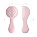 Baby Hair Comb Set Soft Baby Hair Brush Baby Comb Hair Comb Set Newborn Baby Hair Brush and Comb Set Baby Care Hair Brush for Girls and Boys,Ideal Present for Baby Pink