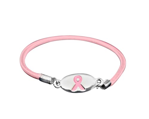 Pink Ribbon Awareness Stretch Bracelet for Breast Cancer Awareness(1 Bracelet - Retail)