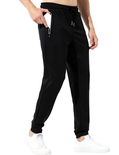 Casey Kevin Men's Joggers with Zipper Pockets Athletic Training Casual Sweatpants Breathable Soft Pants for Men