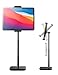 Produktbild tounee Tablet Ständer, Tablet Halterung Verstellbare-Einstellbare Lang Arm Ständer von 11,6-19,2 Zoll für iPad Pro 9.7, 10.5, 12.9, Air Mini 2 3 4, iPhone, und Tablet mit 4.7"-15.8"- Schwarz