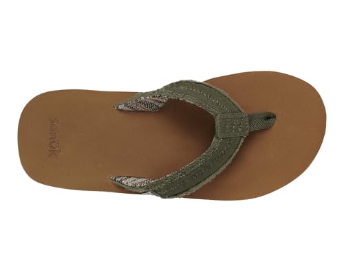 Image of Sanuk Mens Fraid Not Soft Top | Flip Flops for Men | Mens Sandals | Beach Sandals | Supportive & Lightweight | Comfort Footbed