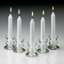 Strulo Unscented, Tall Taper Candles - Dripless Clean Burn - at least 6 Hour Burn Time - Ideal for Weddings, Dinners, Restaurants, Florists and Decor (White, 8 Inch)