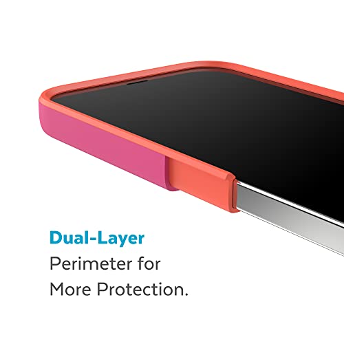 Speck iPhone 14 Pro Max Case - Slim, Drop Protection, Scratch Resistant, Soft Touch, Dual Layer, Digital Pink/Energy Red CandyShell Pro - image 5