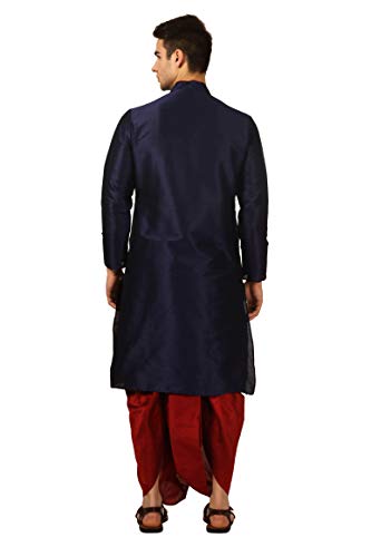 Image of Royal Kurta Men's Cotton Silk Dhoti Kurta (White)