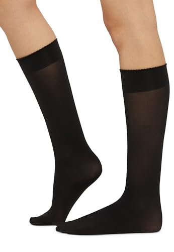 Wolford Women's Velvet De Luxe 50 Knee-Highs, Black, M