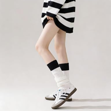 Women Y2K Long Color-Block Leg Warmers Everyday Fashion Accessories