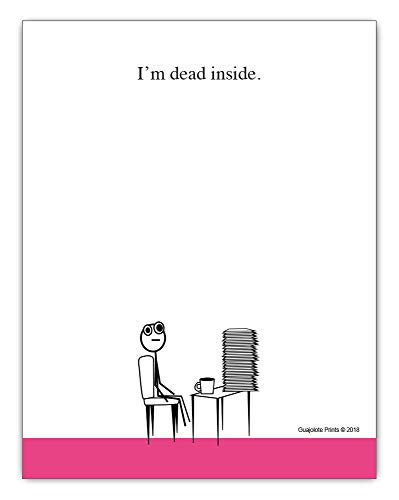 Livre de notes humoristique I'm Dead Inside format A5 couverture souple - 4