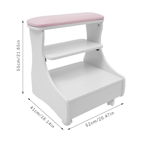 Taburete de Spa para Pies con Ruedas y Cajón miniatura 5