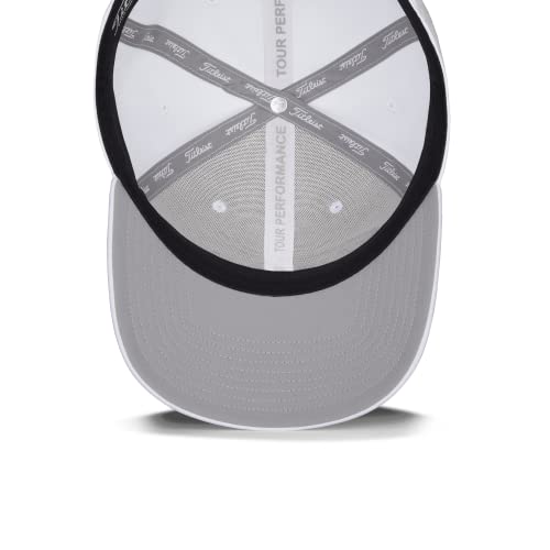 Titleist Boné de golfe padrão Tour Performance, branco/preto, OSF