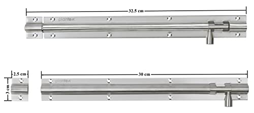 Image of Plantex Stainless Steel 12 inch Tower Bolt /Tower Bolt for Home,Offices Doors and Windows /Tower Bolt for Main Door /Door Latch /Kundi /Chitakini /Door Latch for Windows (Matt Finish, Pack of 4)