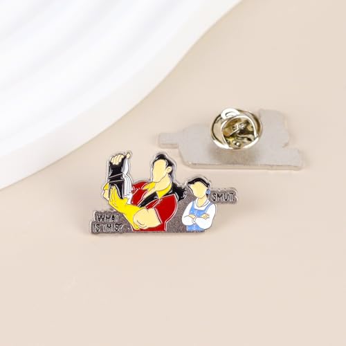 Funny Smut Reader Enamel Pin, Reading Smutty Book Brooches, Fairy Tale Humor Reader Lapel Badges, Spicy Dark Romance Book Club Badges Brooch, Funny Bookish Smut Humor Decoration Pin Jewelry Accessories4