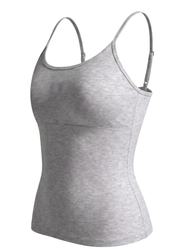 Image of DChica Essentials Padded Camisole Starter Bra for Young Girls, Sleeveless Undershirts Cami Vest with Adjustable Straps, Cotton Camisole Tank Top /Innerwear for Girls