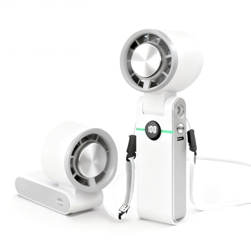 LENEFU Small Fan Foldable,Handheld Fan with Lanyard,Portable Cooling Hand Mini Fans,with Cold Plate...