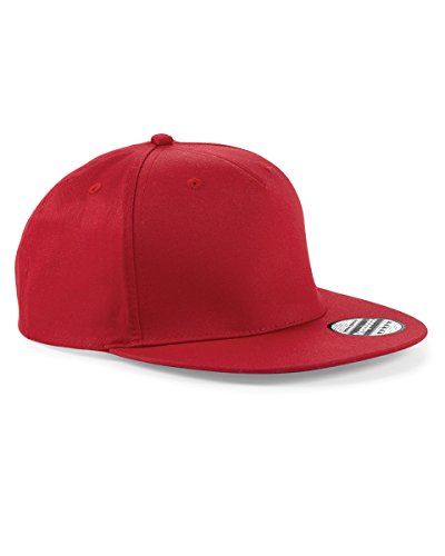Beechfield Snapback Rapper Cap Colour=Classic Red Size=O/S