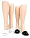 Foot Traffic Unisex Slipon Half Socks, Black & White (One Size, Two Pairs)