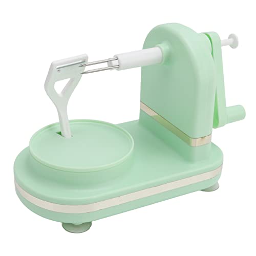 Máquina para Pelar Frutas, Peladora de Manzanas con Manivela Multifunción Segura y Eficiente, Fácil de Usar, Verde para el Hogar (Verde claro)